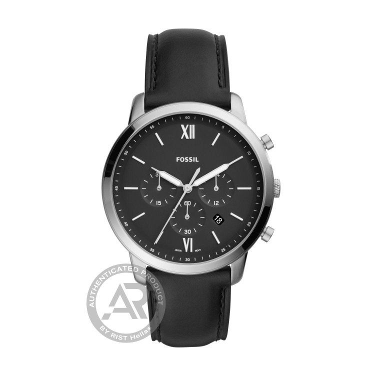 FOSSIL Neutra Chrono Black Leather Strap