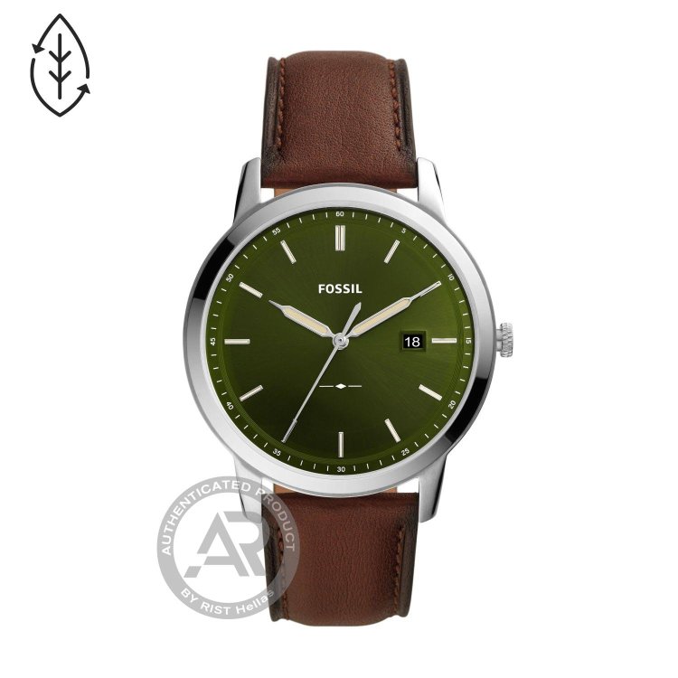 FOSSIL The Minimalist Solar Brown Leather Strap
