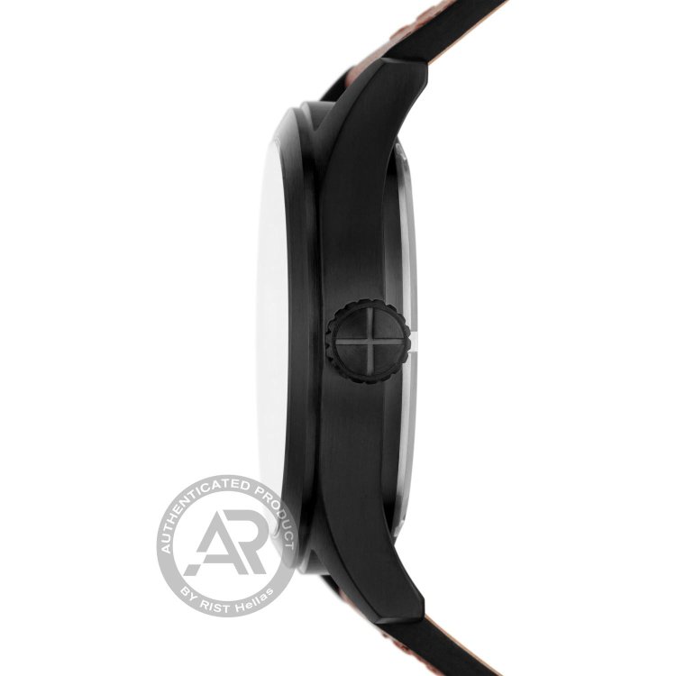 FOSSIL Defender Solar-Powered Brown Leather Strap