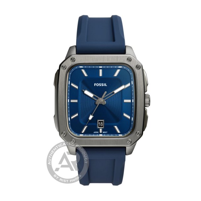 FOSSIL Inscription Blue Silicone Strap