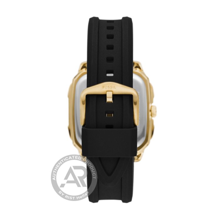 FOSSIL Inscription Black Silicone Strap