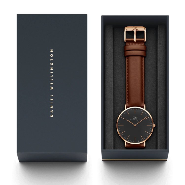 DANIEL WELLINGTON Classic St Mawes Artic Brown Leather