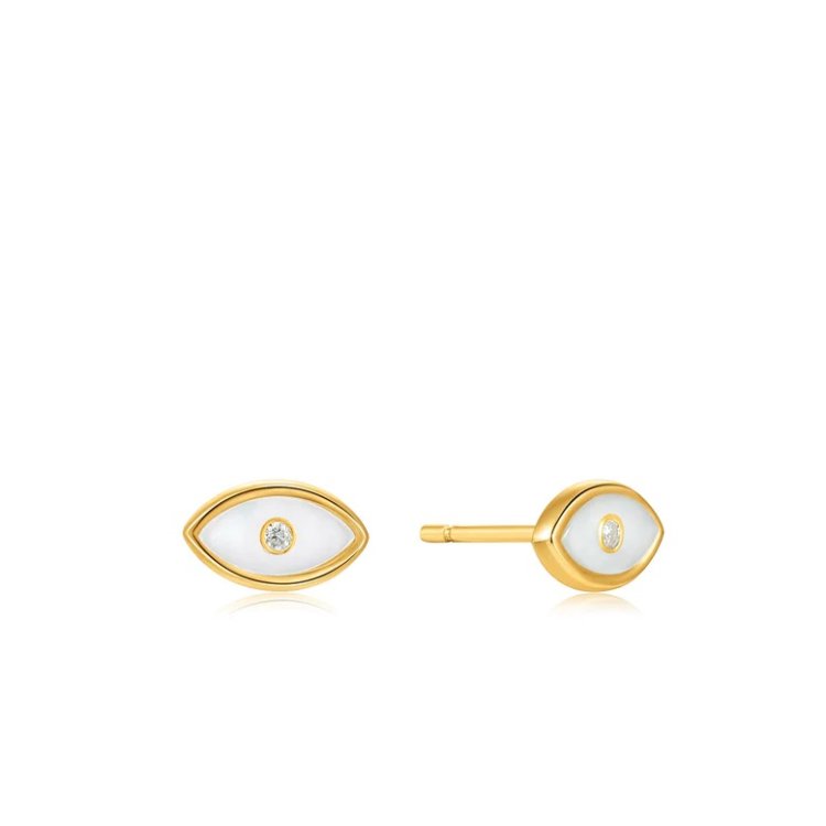 ANIA HAIE EARRINGS WILD SOUL Evil Eye Gold Stud