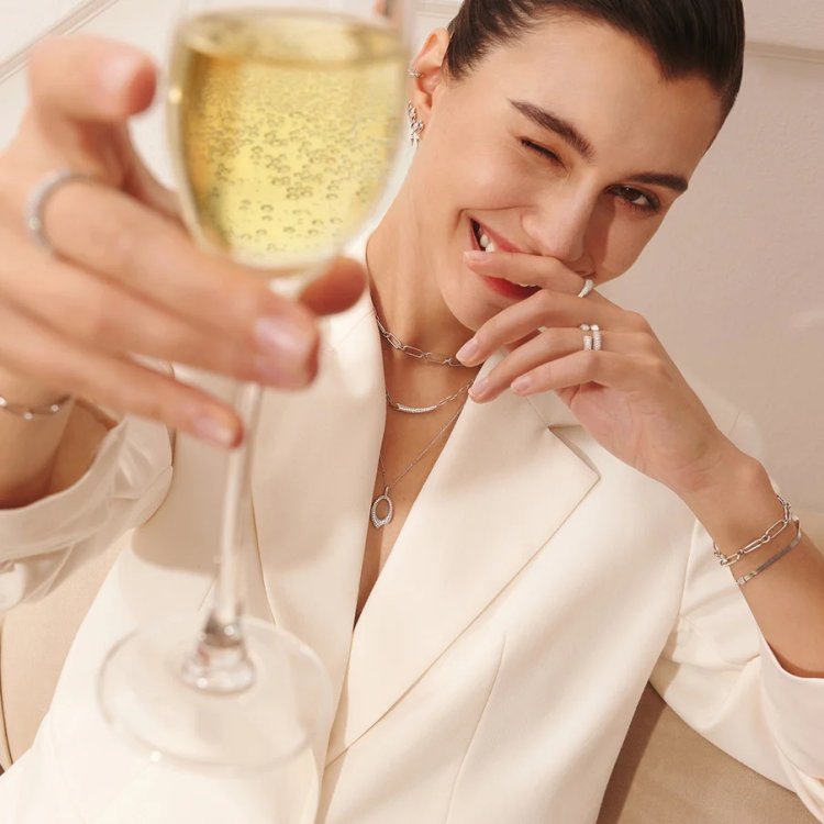 ANIA HAIE TOUGH LOVE Silver Pave Dome Ring