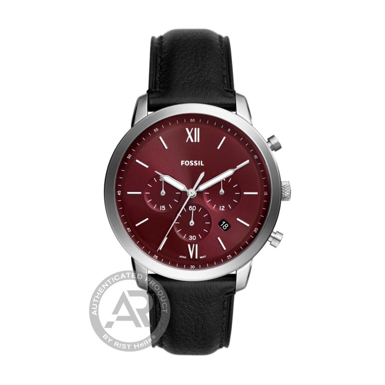 FOSSIL Neutra Chrono Black LiteHide™ Leather  Strap