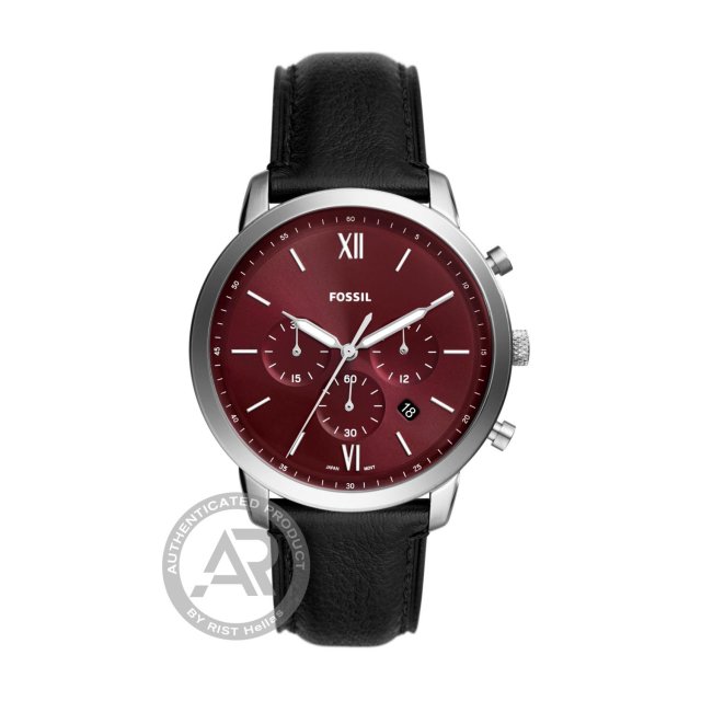 FOSSIL Neutra Chrono Black LiteHide™ Leather  Strap