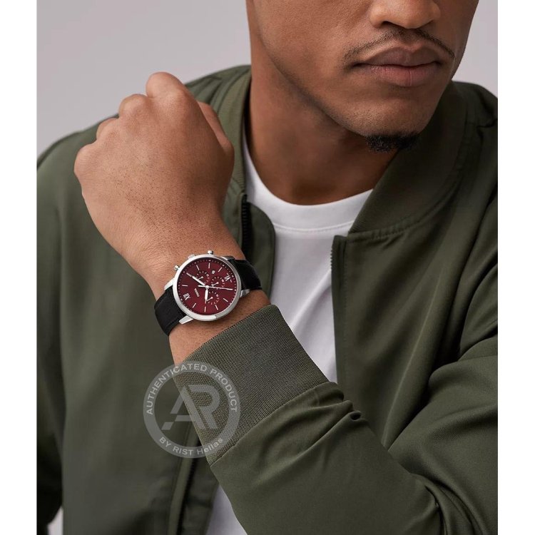 FOSSIL Neutra Chrono Black LiteHide™ Leather  Strap