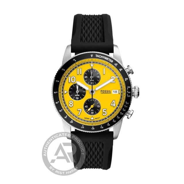 FOSSIL Sport Tourer Chrono Black Silicone Strap