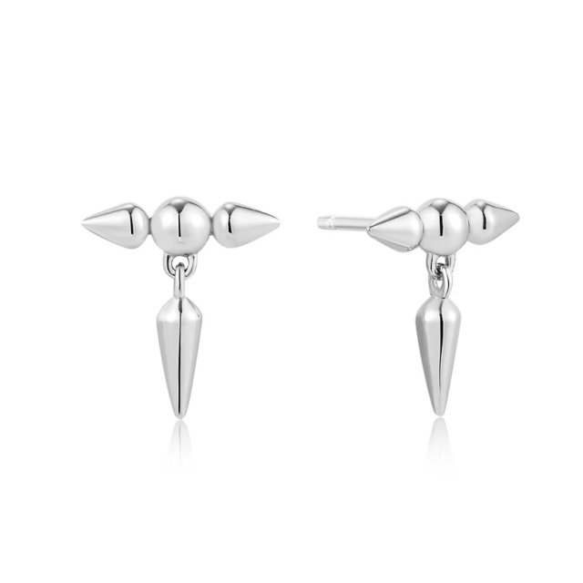 ANIA HAIE POLISHED PUNK Silver Point Stud Earrings
