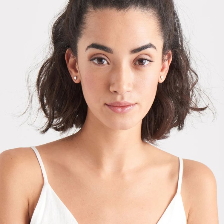 ANIA HAIE HIDDEN GEM Gold Mother Of Pearl Stud Earrings