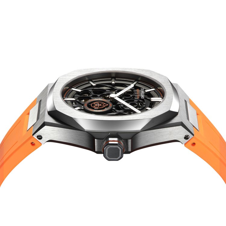 D1 MILANO SKELETON SLICE ORANGE Rubber Strap
