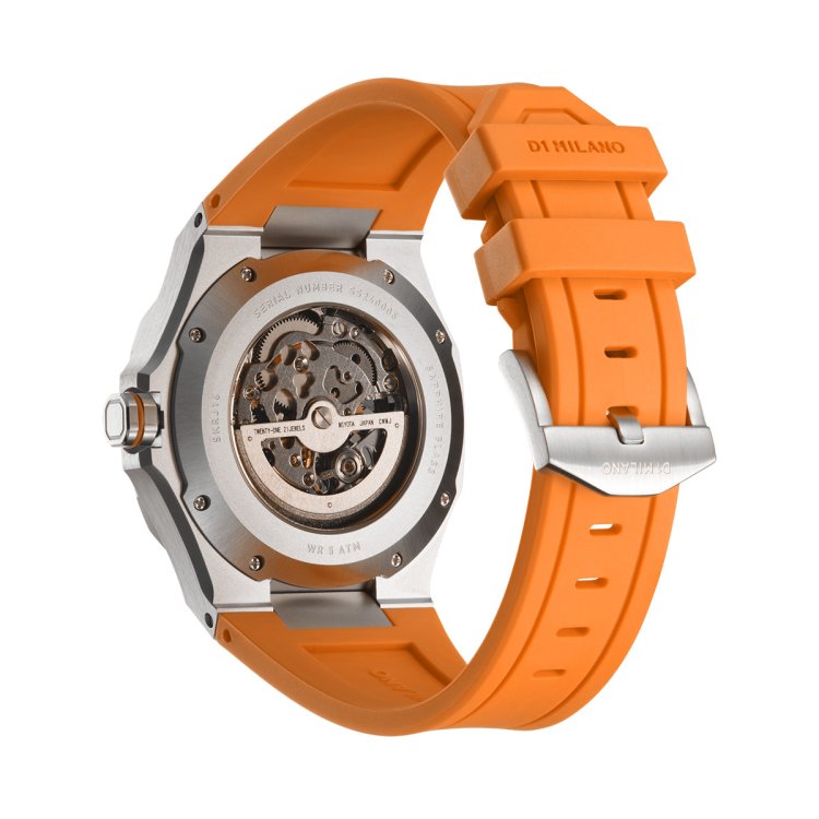 D1 MILANO SKELETON SLICE ORANGE Rubber Strap