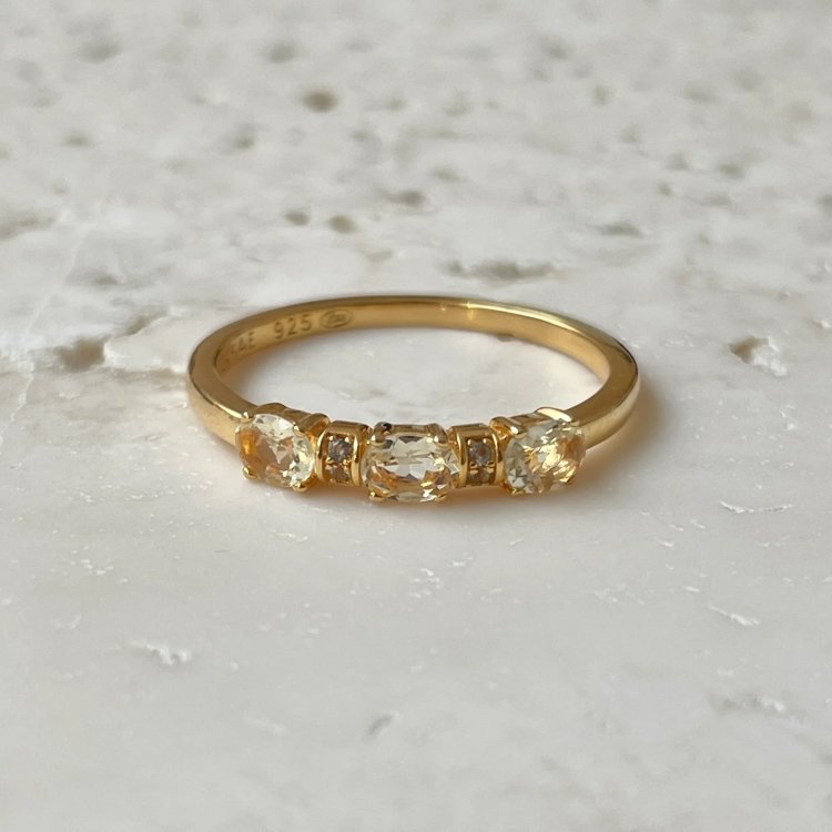 24KAE Ring with Colored Stones