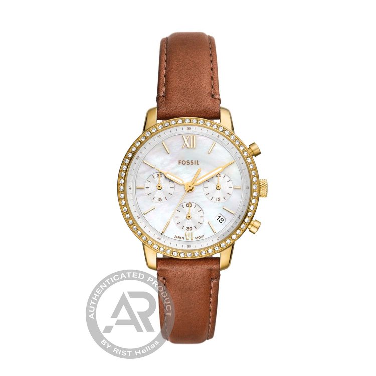 FOSSIL Neutra Chronograph Brown Leather Strap