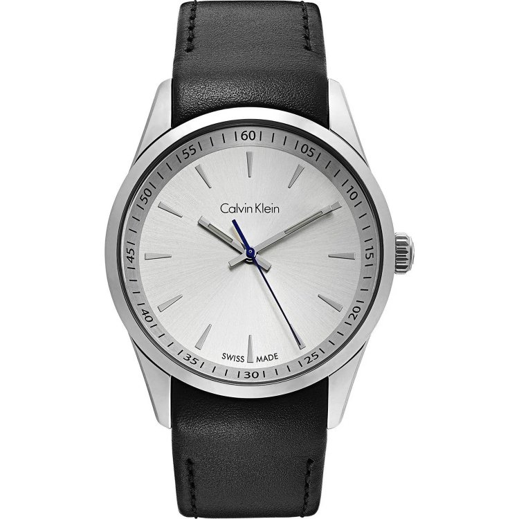 CALVIN KLEIN BOLD Black Leather Strap