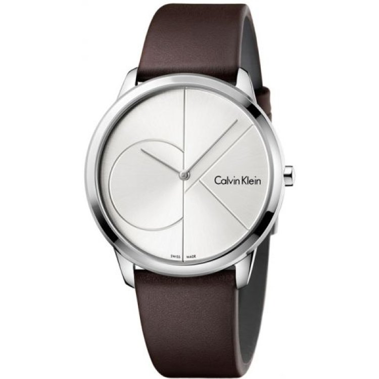 CALVIN KLEIN MINIMAL Brown Leather Strap