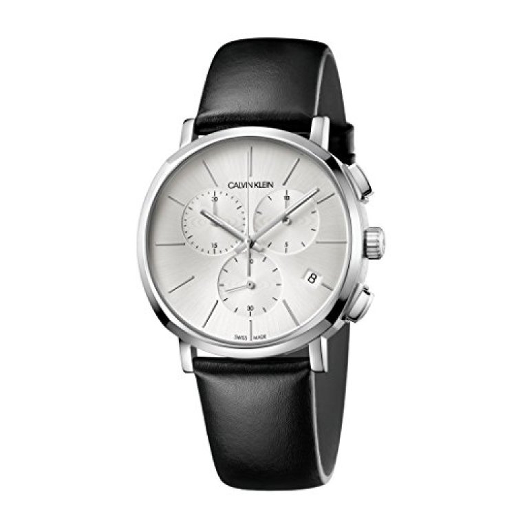 CALVIN KLEIN POSH Chrono Black Leather Strap