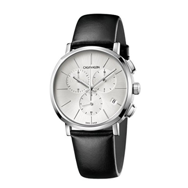 CALVIN KLEIN POSH Chrono Black Leather Strap