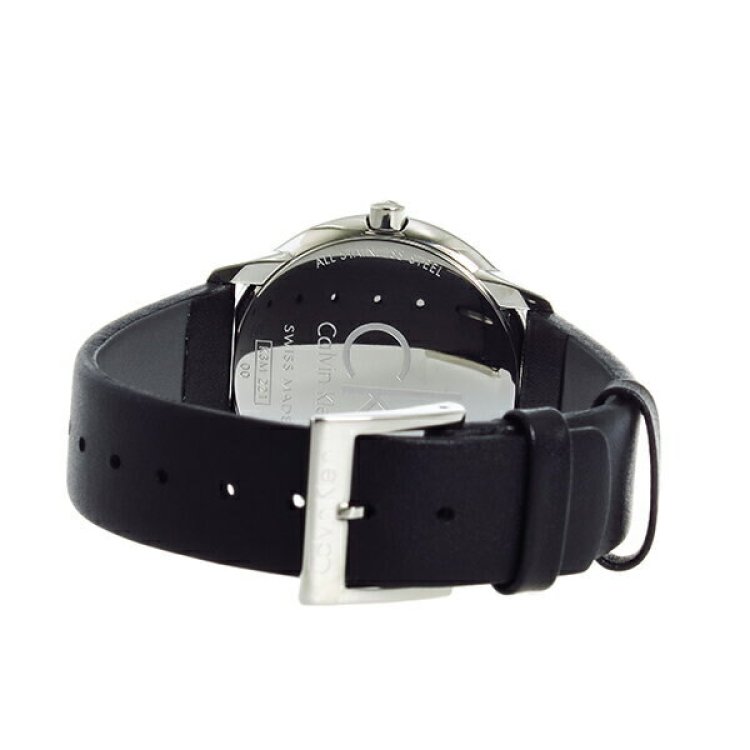 CALVIN KLEIN MINIMAL Black Leather Strap