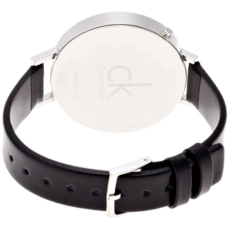CALVIN KLEIN EQUAL Black Letaher Strap