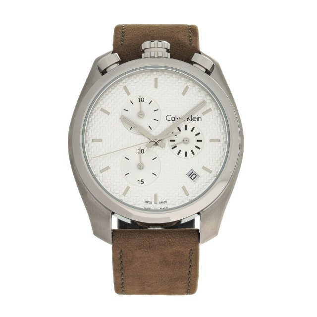 CALVIN KLEIN CONTROL Chrono Brown Leather Strap