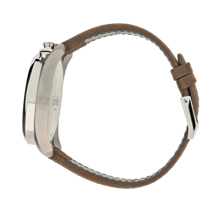 CALVIN KLEIN CONTROL Chrono Brown Leather Strap