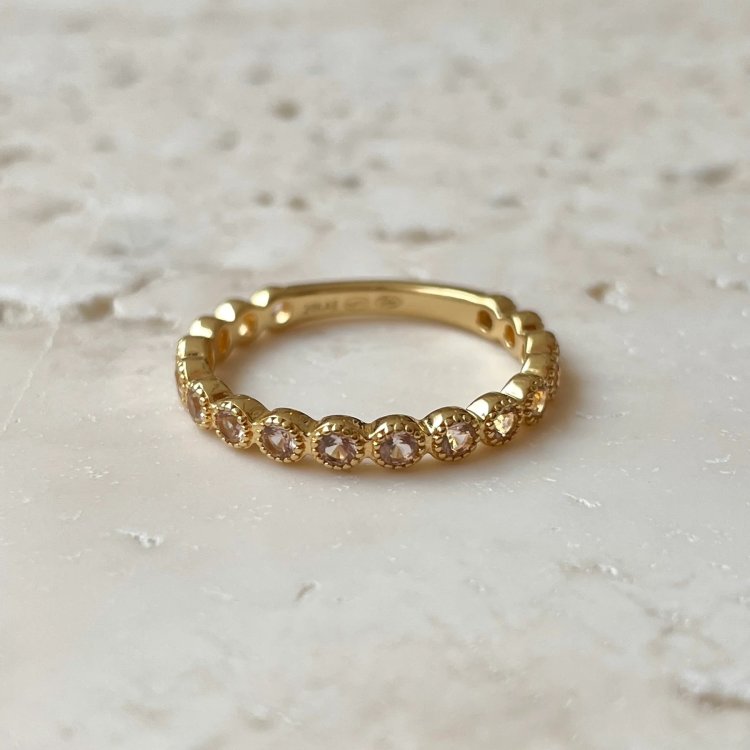 24KAE Ring with Colored Stones