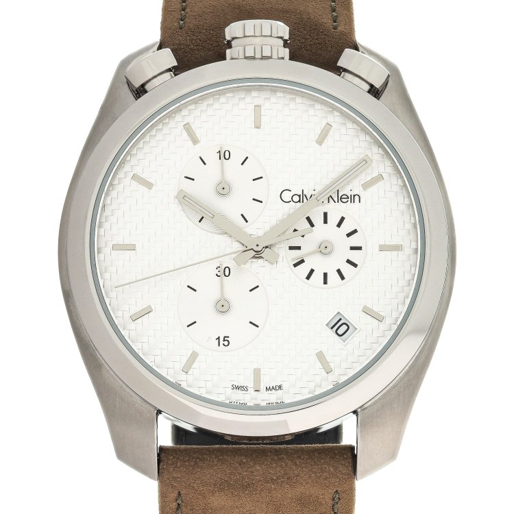 CALVIN KLEIN CONTROL Chrono Brown Leather Strap