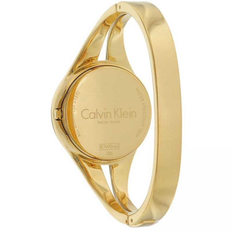 CALVIN KLEIN ADDICT Gold Stainless Steel Bangle