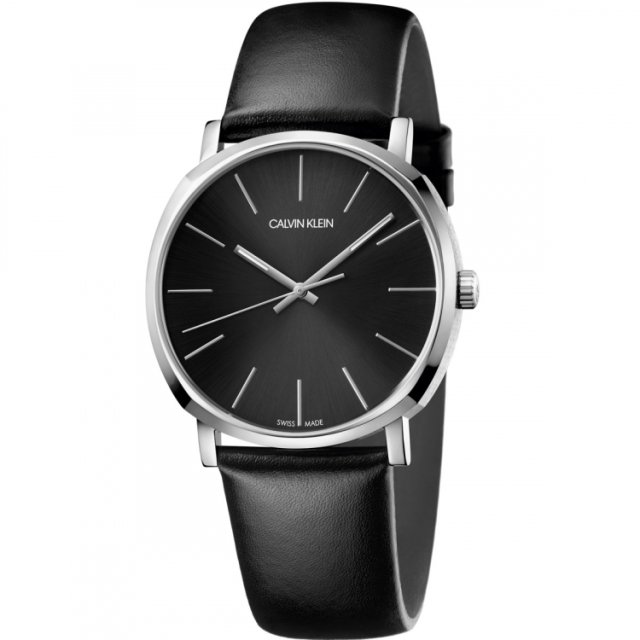 CALVIN KLEIN POSH Black Leather Strap 