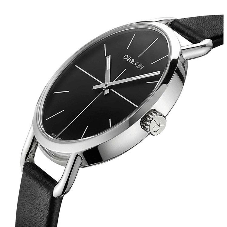 CALVIN KLEIN POSH Black Leather Strap 
