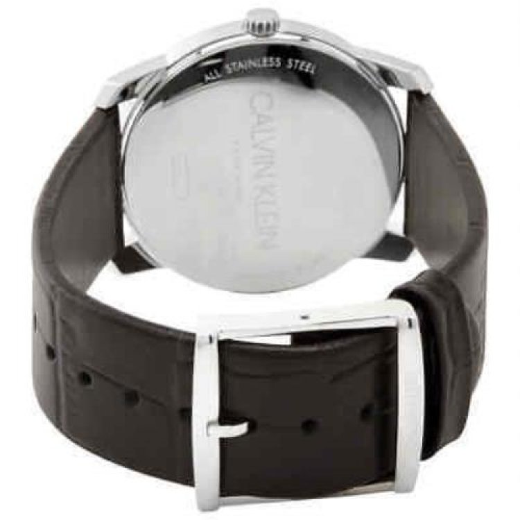 CALVIN KLEIN CITY Black Leather Strap