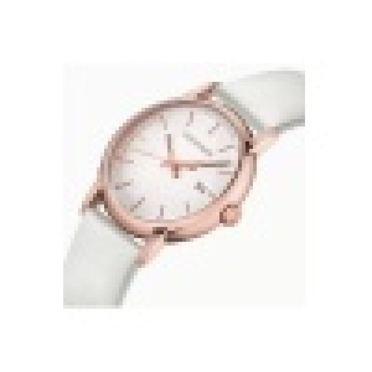 CALVIN KLEIN ESTABLISHED White Leather Strap