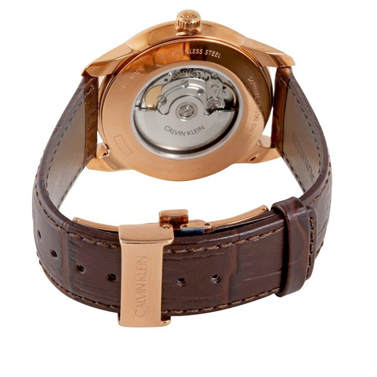 CALVIN KLEIN INFINITE Automatic Brown Leather Strap