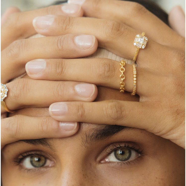 24KAE Ring with Stones