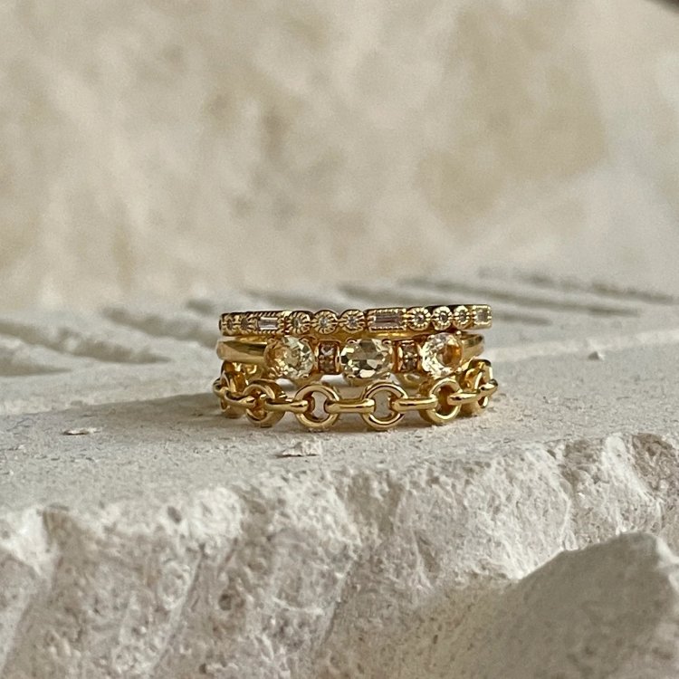 24KAE Ring with Stones