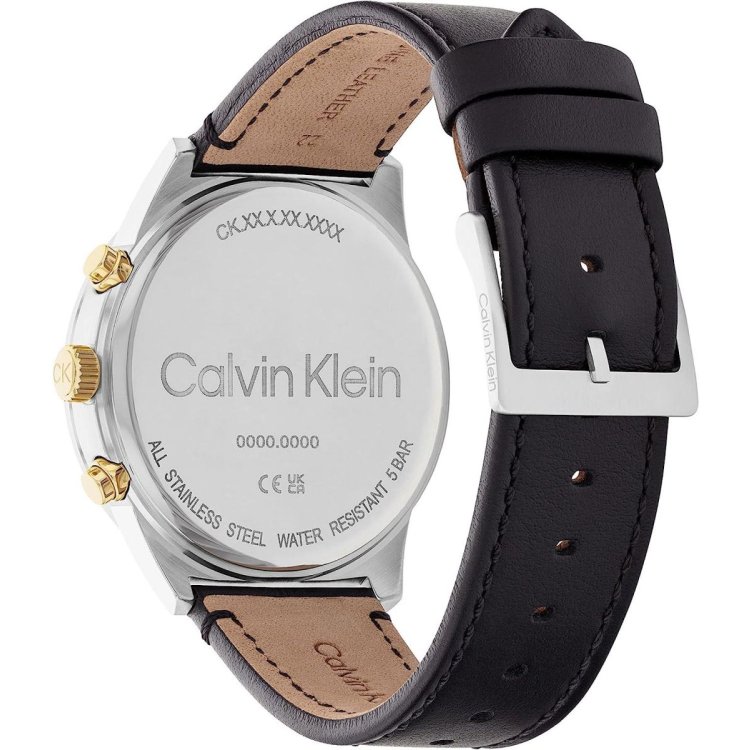 CALVIN KLEIN IMPRESSIVE Black Leather Strap
