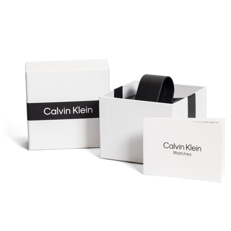 CALVIN KLEIN IMPRESSIVE Black Leather Strap