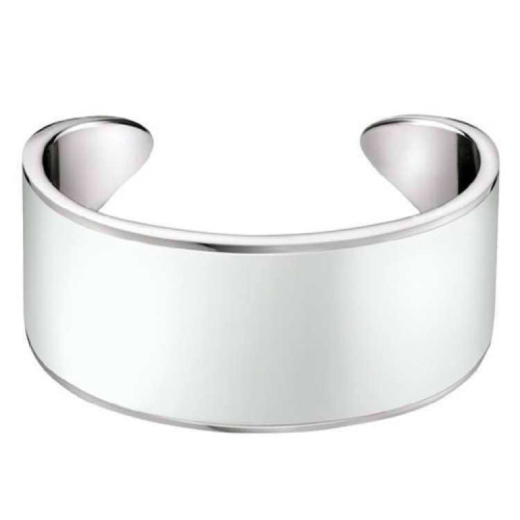 CALVIN KLEIN BRACELET White Stainless Steel Open Bangle