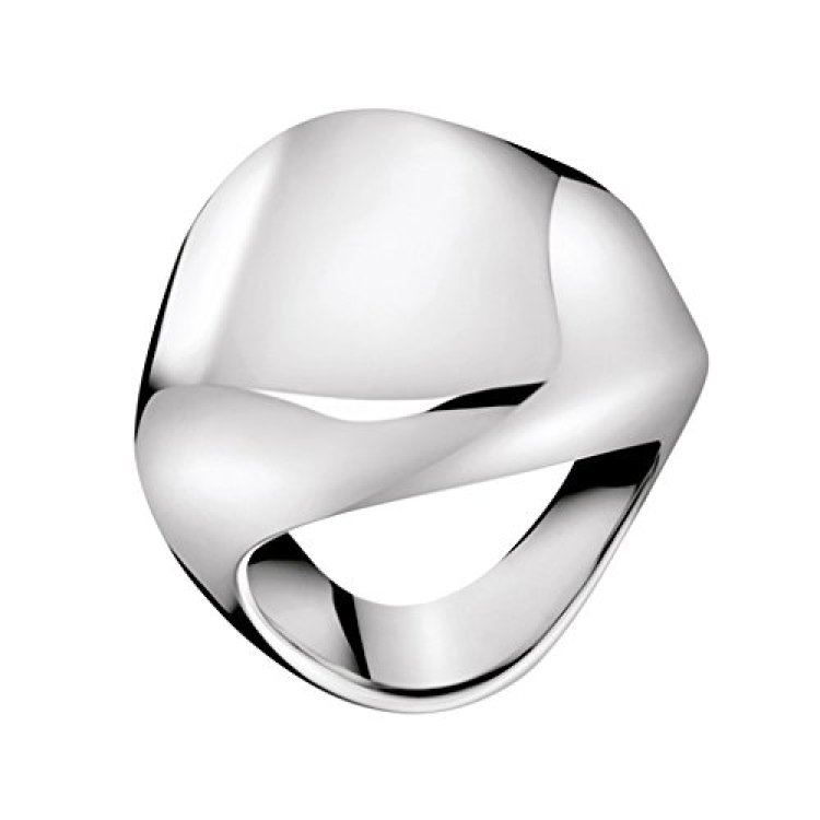CALVIN KLEIN RING SENSUAL Geometric Polished Stainless Steel 