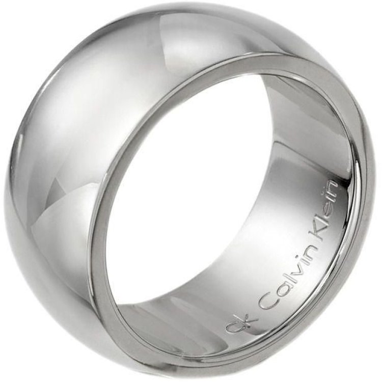CALVIN KLEIN RING WOMENS Stainless Steel Wide Band