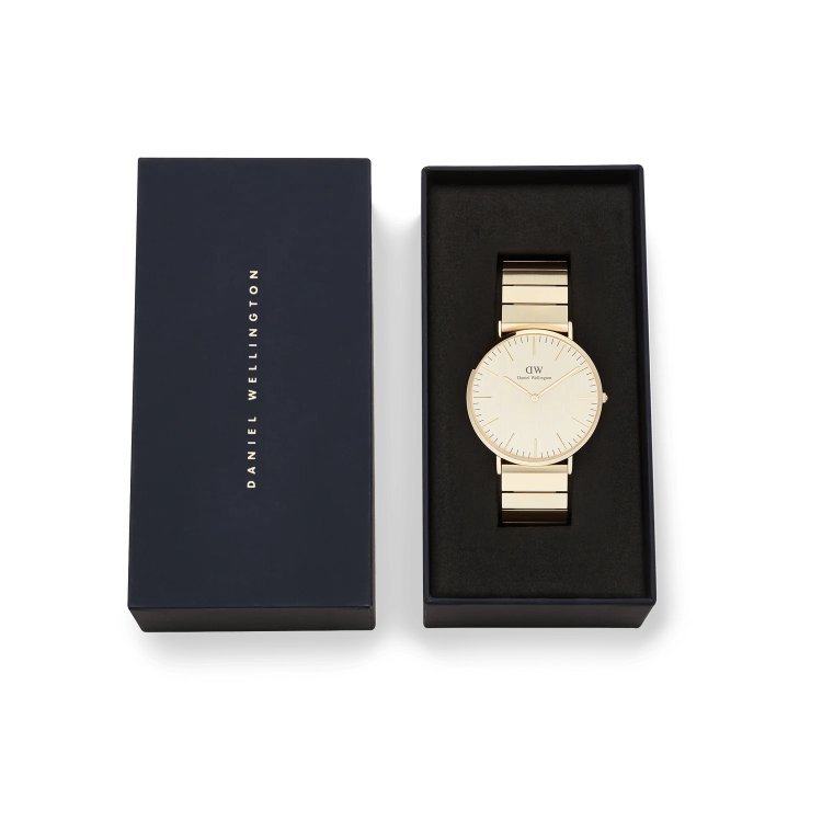DANIEL WELLINGTON Classic Piano Link Gold Unitone Stainless Steel Bracelet