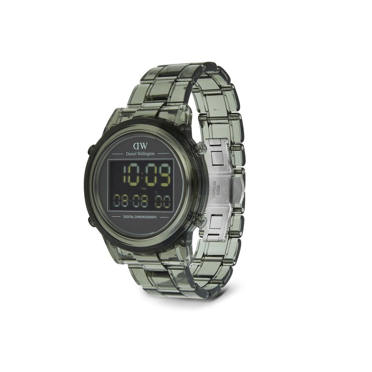 DANIEL WELLINGTON Retro Digital Dark Green Bio-based Plastic Strap 