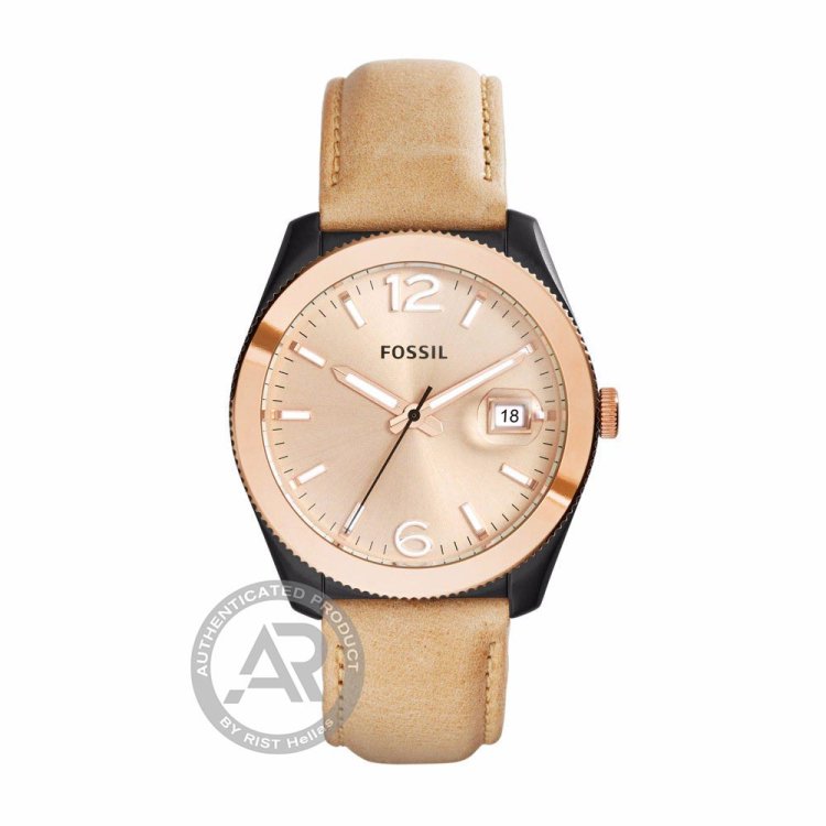 FOSSIL Perfect Boyfriend Beige Leather Strap