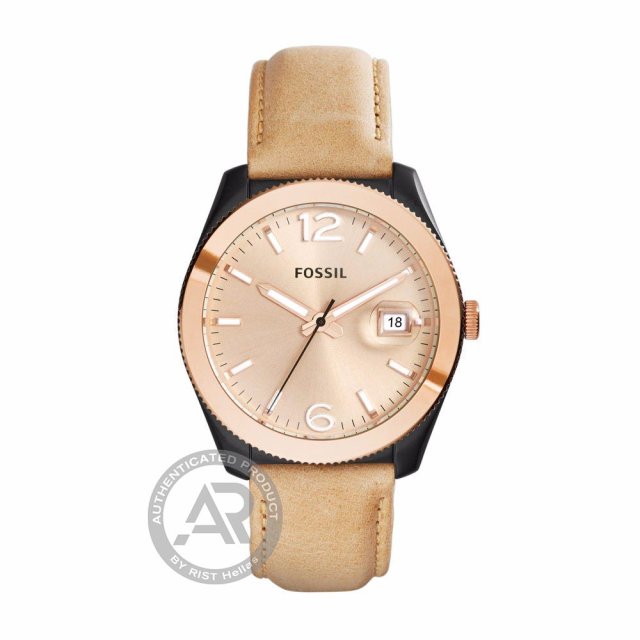 FOSSIL Perfect Boyfriend Beige Leather Strap