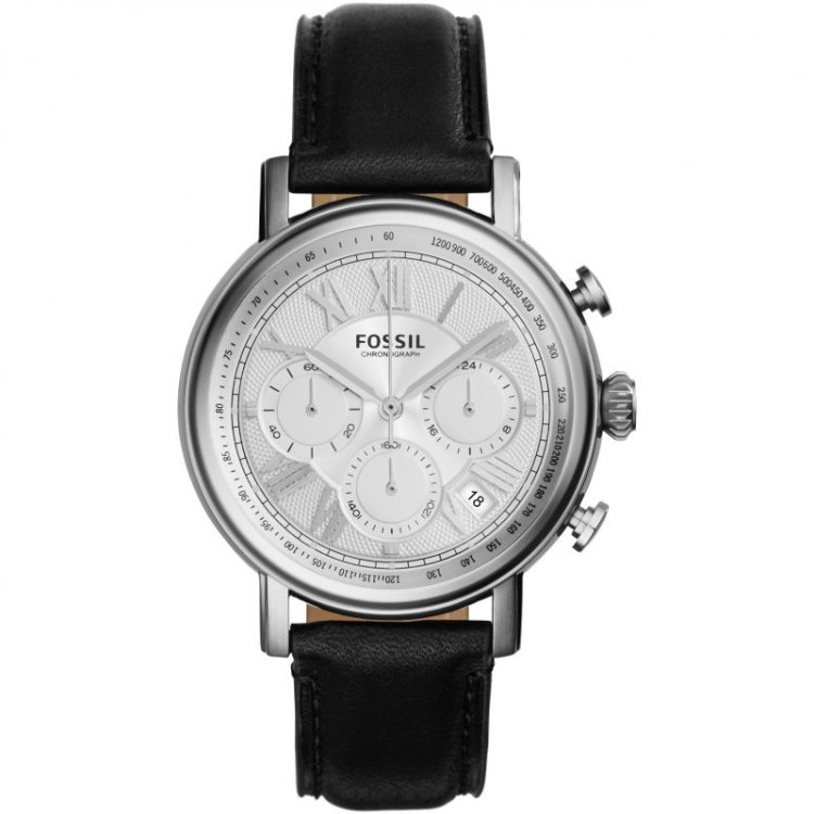 FOSSIL Buchanan Chrono Black Leather Strap