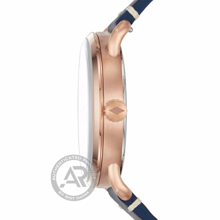 FOSSIL The Commuter Blue Leather Strap