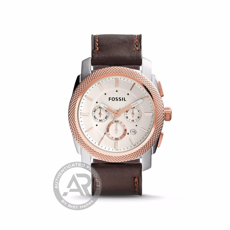FOSSIL Machine Chrono Brown Leather Strap
