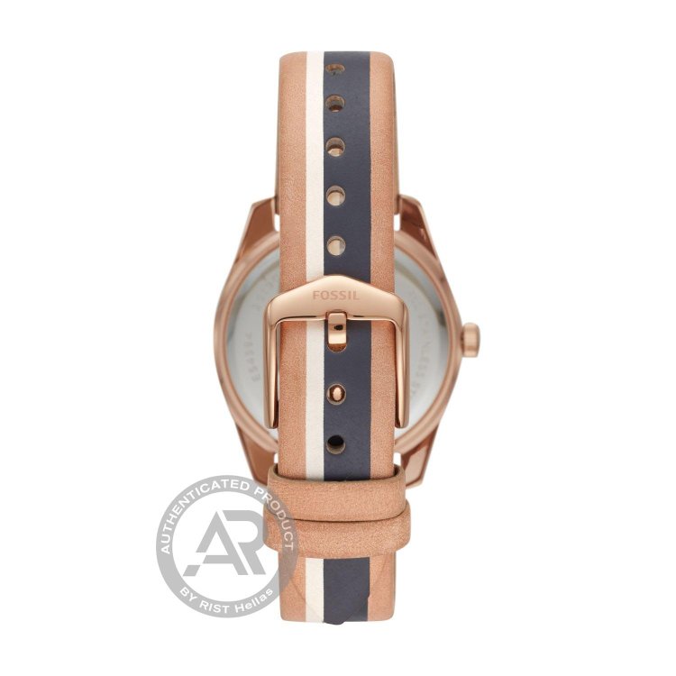 FOSSIL Scarlette Rose Gold Multicolor Leather Strap