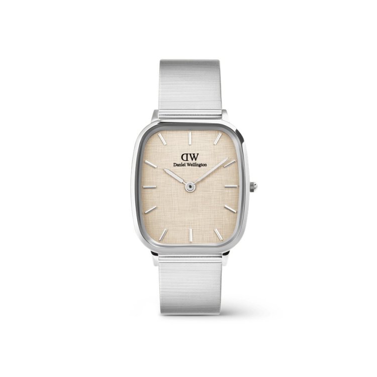 DANIEL WELLINGTON Marlon Wire Linen Silver Stainless Steel Bracelet